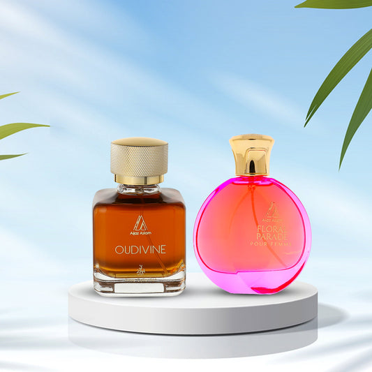 Aijaz Aslam Perfume Oud Divine 100mL for Men and Women + Aijaz Aslam Perfume Floral Paradise 100mL for Women