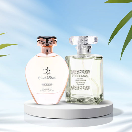 HEMANI FRAGRANCES Freshman Perfume for Men 100mL (3.5 FL OZ) + WB Coral Blush Eau de Parfum 100mL